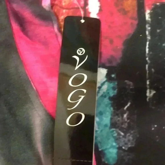 VOGO pants with pockets Fuchia and black tie dye size Medium - Picture 4 of 9